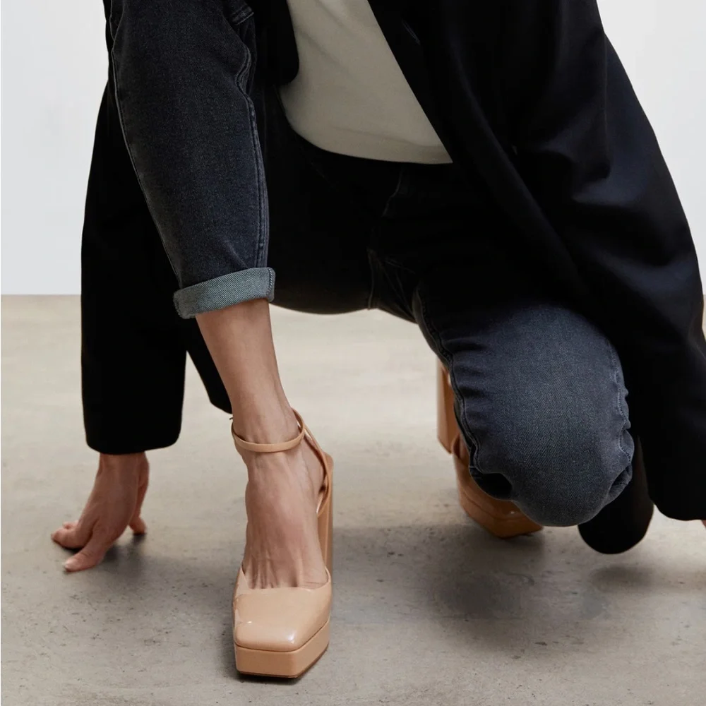 MANGO MNG BLOCK HEEL SHOE